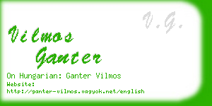 vilmos ganter business card